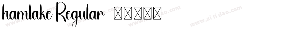 hamlake Regular字体转换